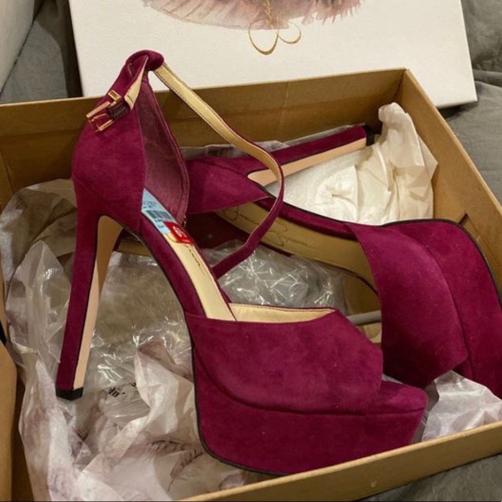 Jessica Simpson Suede Platform Sandal 6.5